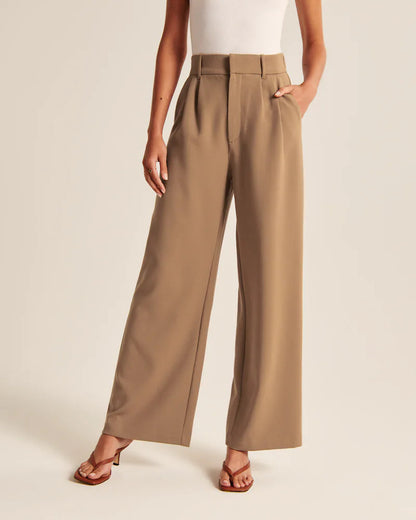 Straight Wide Leg Pocket Pants