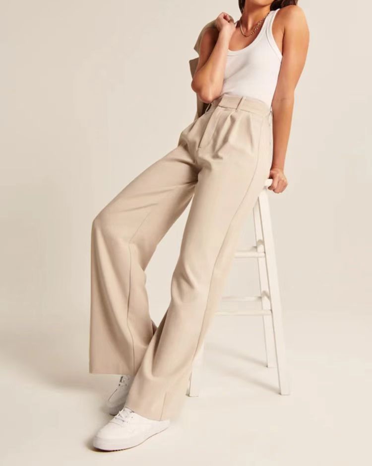 Straight Wide Leg Pocket Pants