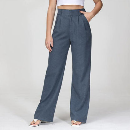 Straight Wide Leg Pocket Pants