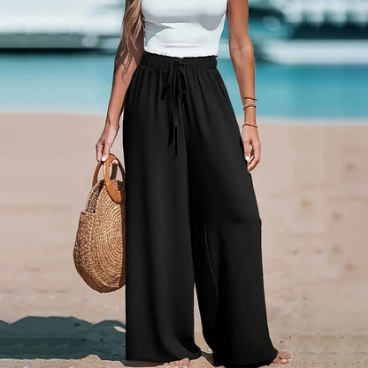 High Waist Wide Leg Pants - Casual & Business
